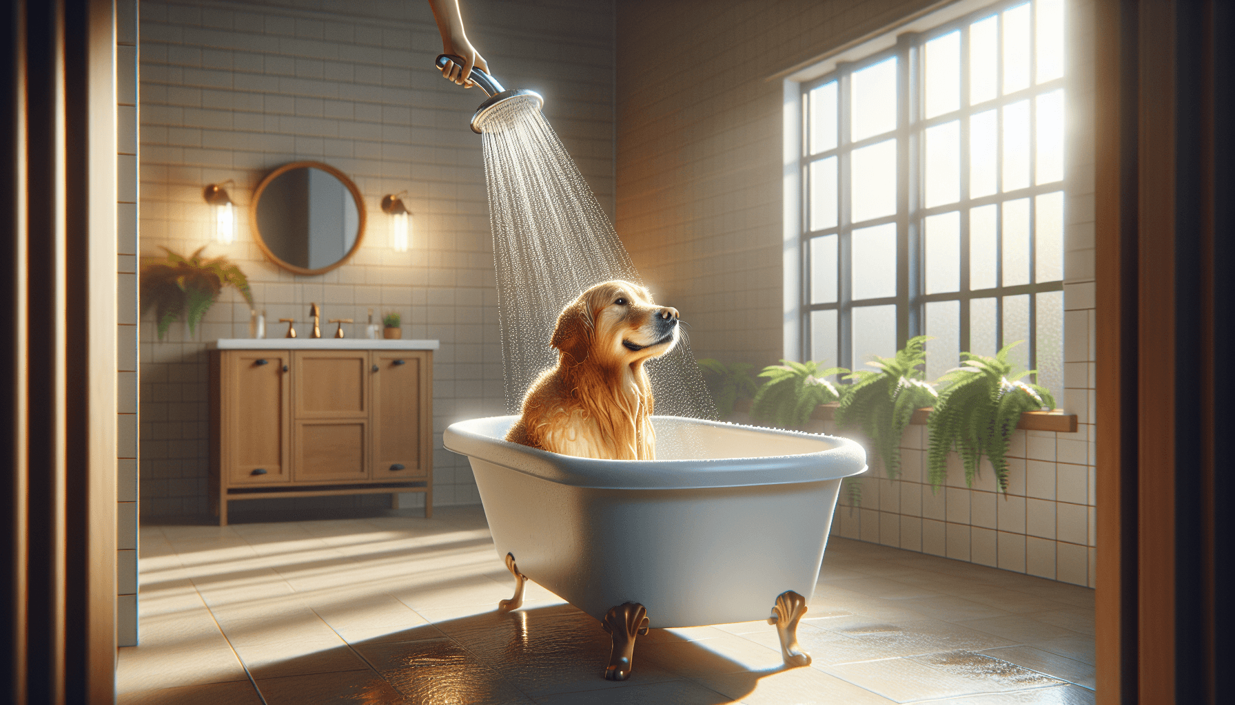 Capa do post: Como fazer seu cachorro gostar de tomar banho